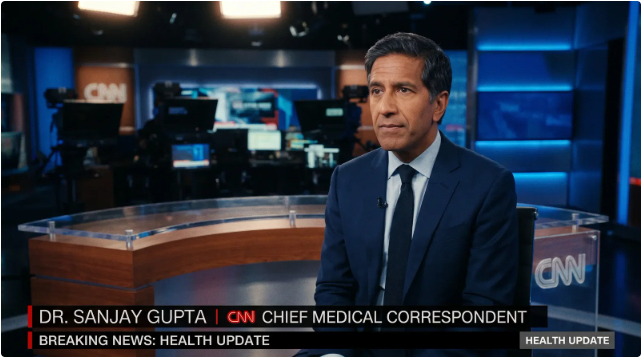 Dr. Sanjay Gupta on screen